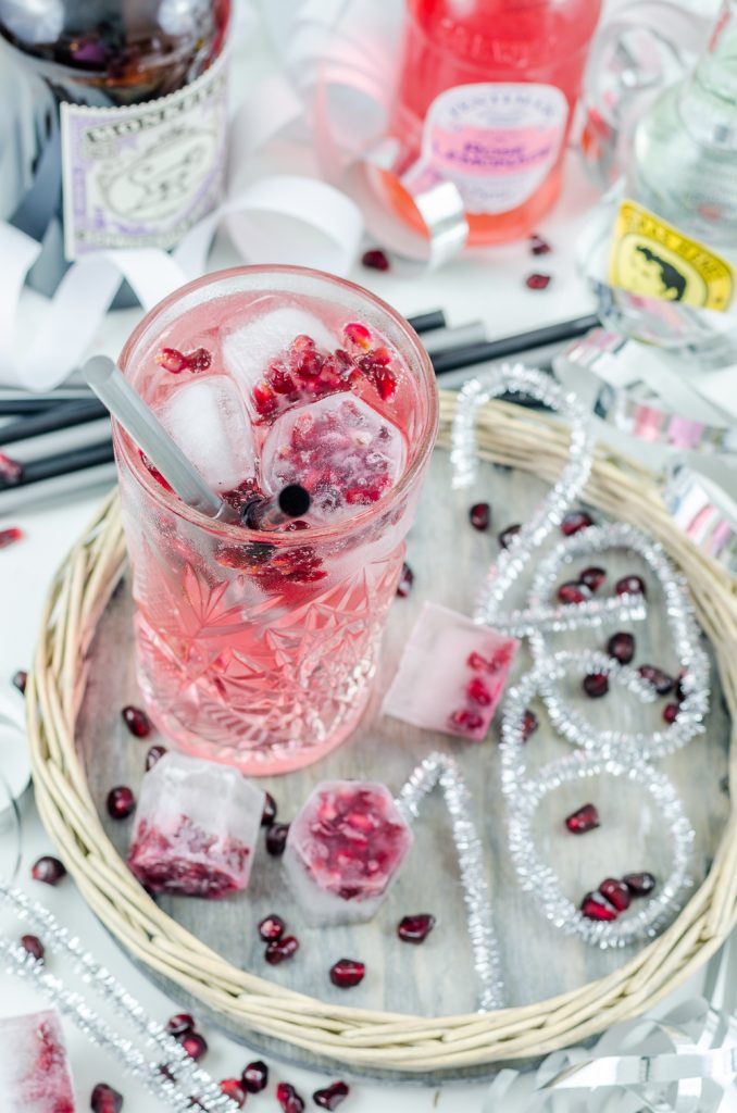 Pomegranate and Rose Gin Tonic