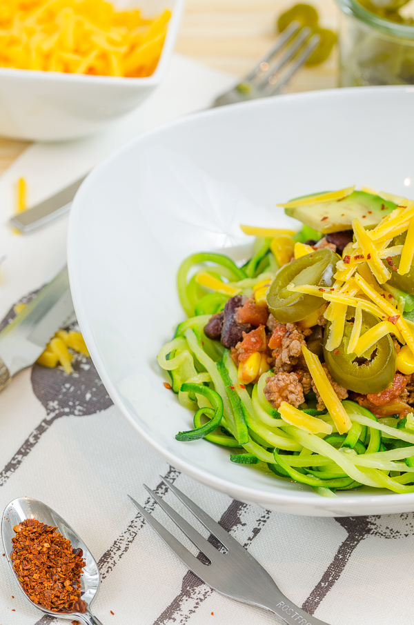 Zucchini Noodles Mexico Style